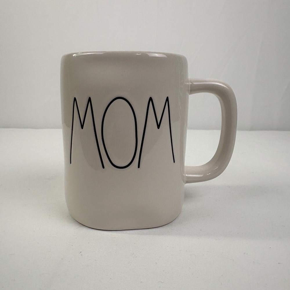Rae‎ Dunn MOM Coffee Mug Artisan Collection Magenta Cream Pink Interior Ceramic
